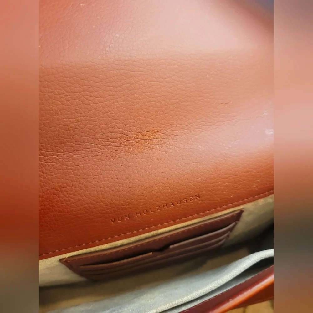Vol Holzhausen Burgundy Leather Clutch